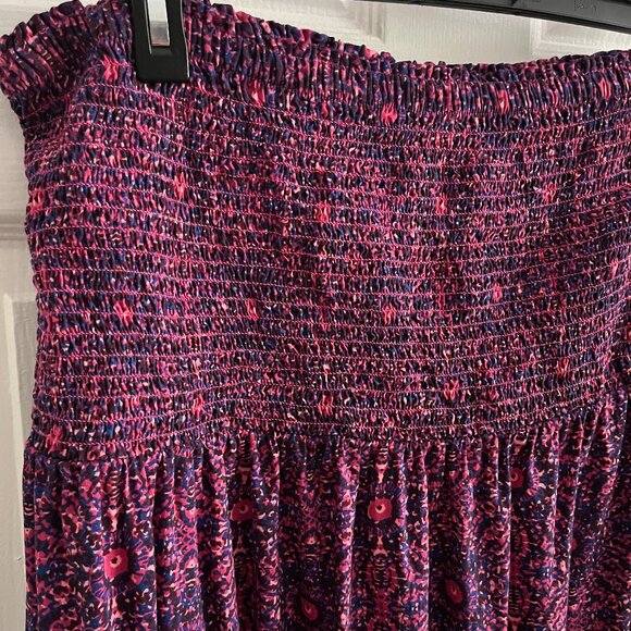 Plus Size Italian Summer Core Strapless Maxi Dress - Picture 2 of 4